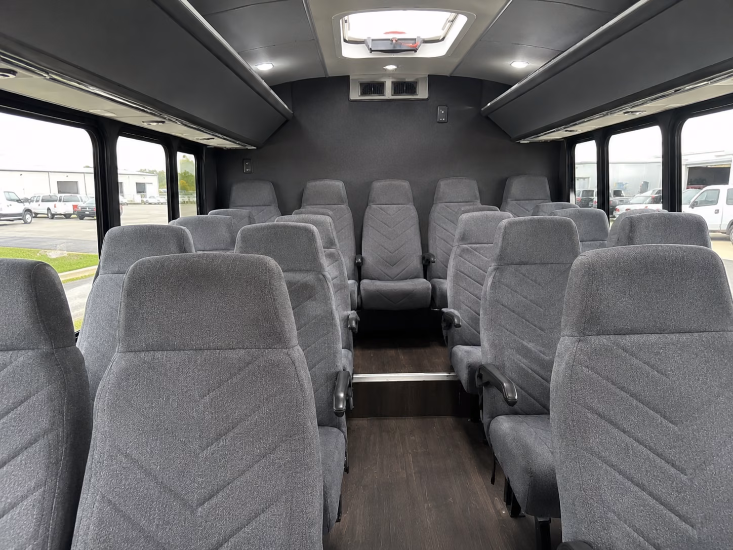 pomona 18 passenger minibus inside