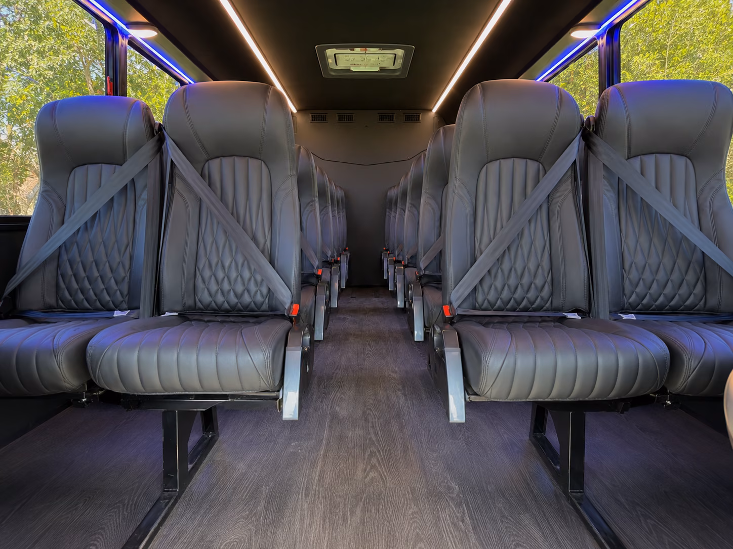 pomona 20 passenger minibus interior