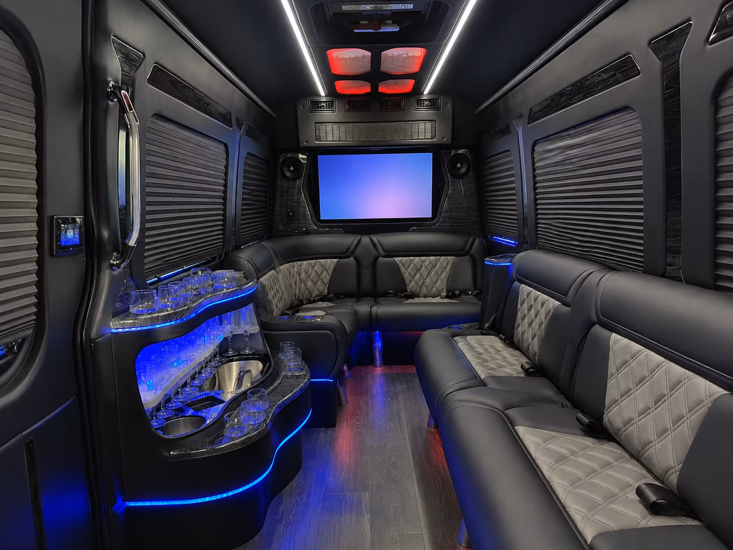 pomona 50 passenger party bus inside