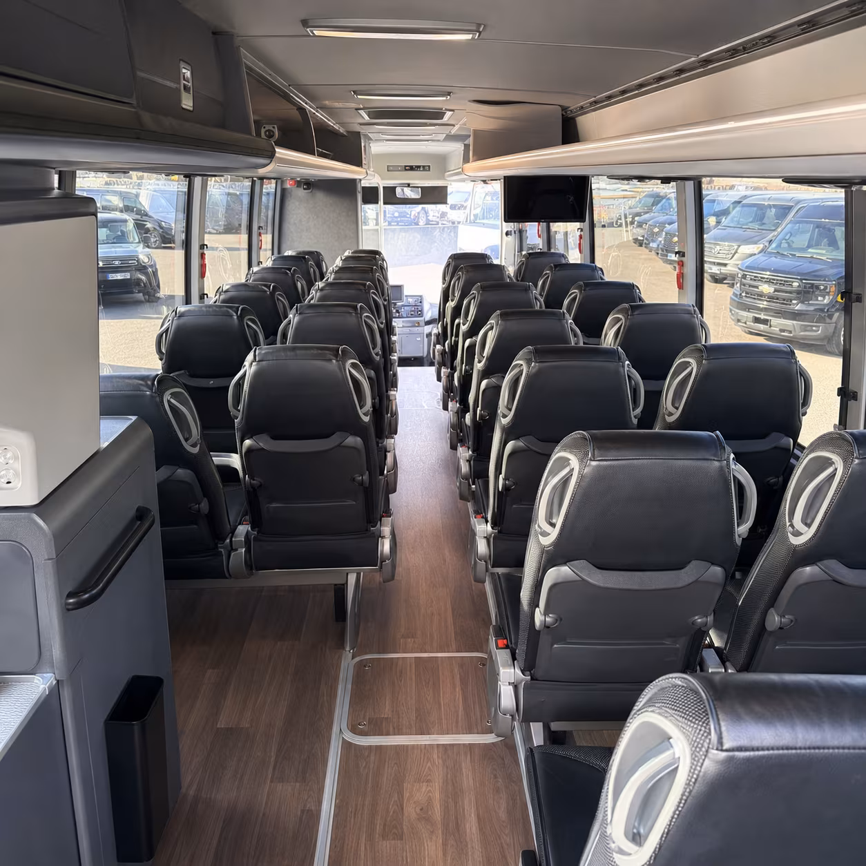 pomona 56 passenger charter bus interior