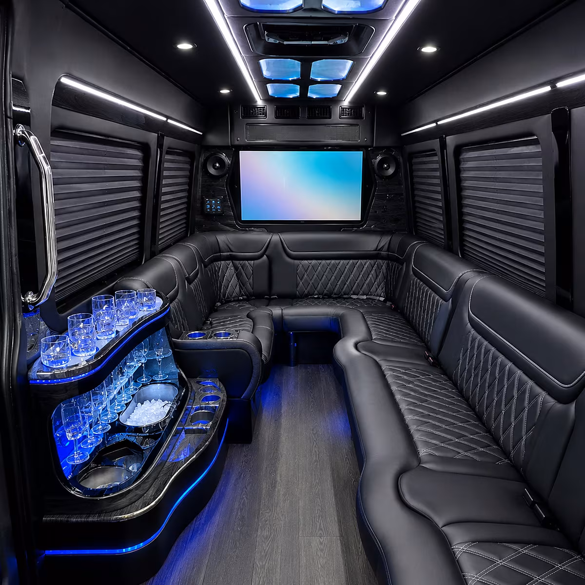 pomona party bus rental interior