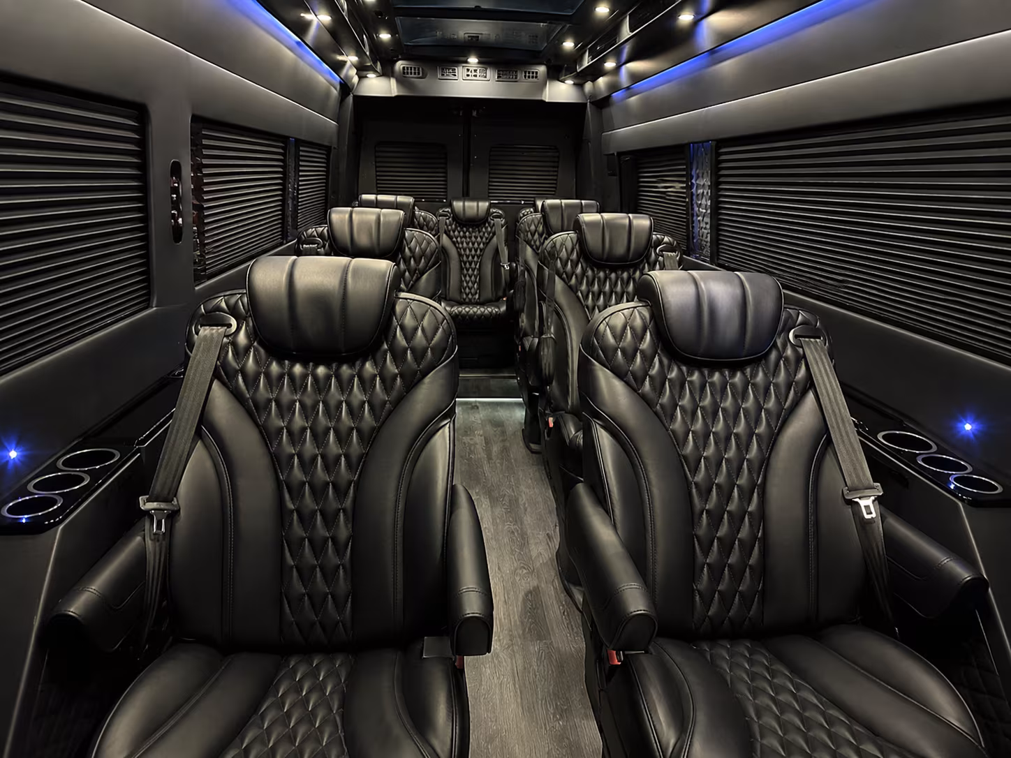 pomona sprinter van with driver inside